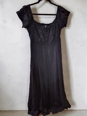 Torrid Floral-Embroidered Maxi Dress Size 0X